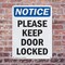 Signmission Please Keep Door Locked, 7 in W x Rectangle, Plastic OS-2PACK-NS-P-710-V-17472 - alternate 4
